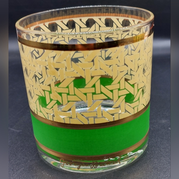 Vintage George Briard ART DECO Gold Painted Old Fashion Glasses Barware MCM - Picture 7 of 10